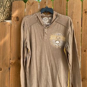 Y2K Vintage Affliction men's hooded T-shirt size XL.